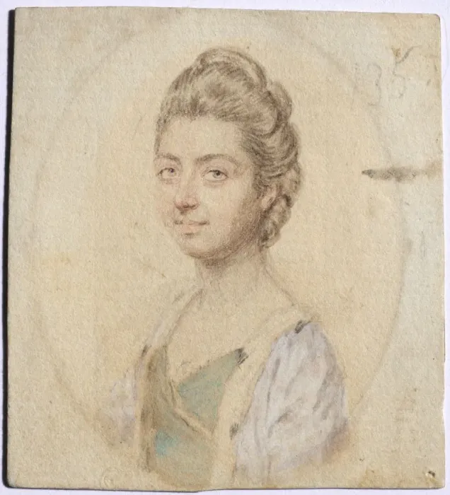 Framed Print : Portrait of Sukey, Lady Oglander, nee Serle, c. 1770s. Creator: John I Smart (British Framed Print : Portrait of Sukey, Lady Oglander, nee Serle, c. 1770s. Creator: John I Smart (British