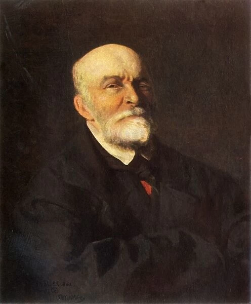 Portrait of Surgeon Nikolai Ivanovich Pirogov, 1881, (1965). Creator: Il ya Repin