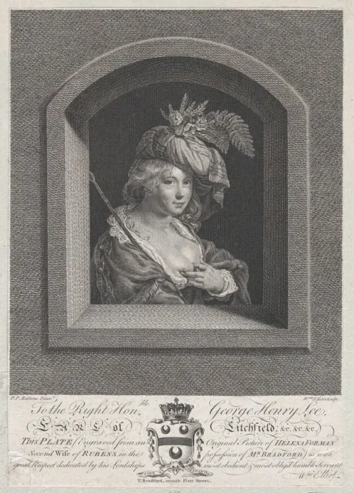 Framed Print : Portrait of Susanna Lunden, sister of Helena Fourment, 1763-66. Creator: William Elliot Framed Print : Portrait of Susanna Lunden, sister of Helena Fourment, 1763-66. Creator: William Elliot