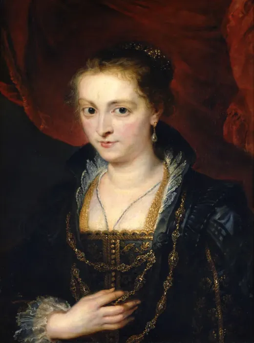 Framed Print : Portrait of Suzanne Fourment, 17th century. Artist: Peter Paul Rubens