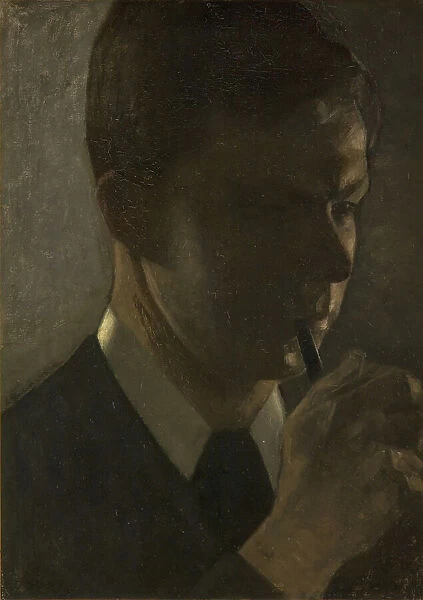 Portrait of Svend Hammershoi, the Artist´s Brother, 1901. Creator: Vilhelm Hammershøi