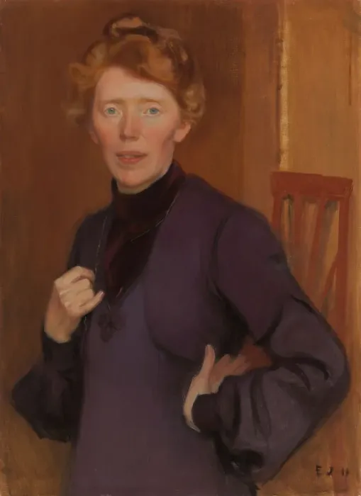Framed Print : Portrait of Tekla Hultin, 1905. Creator: Eero Jarnefelt Framed Print : Portrait of Tekla Hultin, 1905. Creator: Eero Jarnefelt