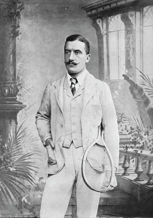 Framed Print : Portrait of the tennis player WV Eaves, 1896. Creator: JJ Eastmead Framed Print : Portrait of the tennis player WV Eaves, 1896. Creator: JJ Eastmead