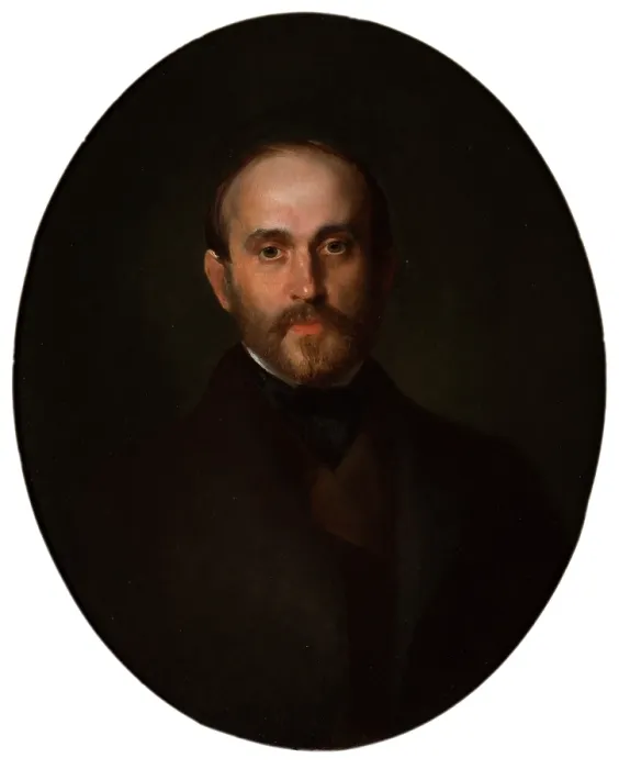 Framed Print : Portrait of Teofil Lenartowicz, between 1852-1856. Creator: Anton Teofil Kwiatkowski Framed Print : Portrait of Teofil Lenartowicz, between 1852-1856. Creator: Anton Teofil Kwiatkowski