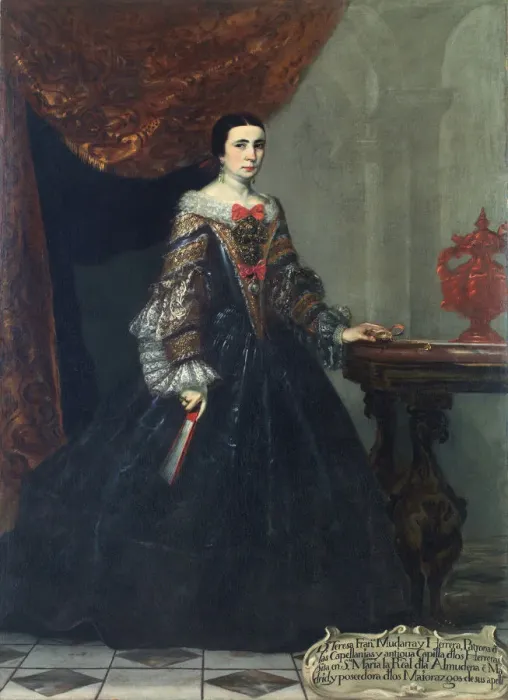 Framed Print : Portrait of Teresa Francisca Mudarra y Herrera, c. 1620. Artist: Coello, Claudio (1642-1693) Framed Print : Portrait of Teresa Francisca Mudarra y Herrera, c. 1620. Artist: Coello, Claudio (1642-1693)