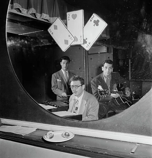 Portrait of Terry Gibbs, Harry Biss, and Bill (Buddy) De Arango, Three Deuces, N.Y. 1947. Creator: William Paul Gottlieb