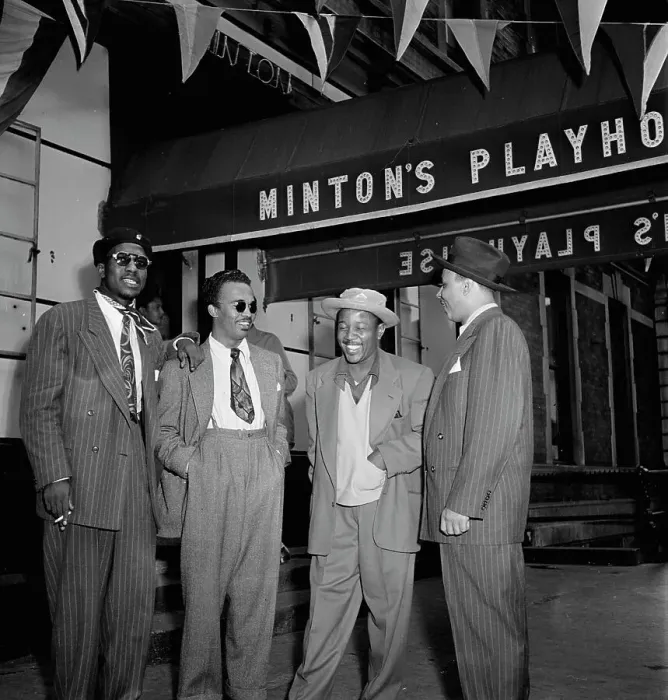 Framed Print : Portrait of Thelonious Monk, Howard McGhee, Roy Eldridge, and Teddy...Minton's Playhouse, N.Y. 1947 Creator: William Paul Gottlieb Framed Print : Portrait of Thelonious Monk, Howard McGhee, Roy Eldridge, and Teddy...Minton's Playhouse, N.Y. 1947 Creator: William Paul Gottlieb
