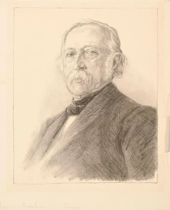 Framed Print : Portrait of Theodor Fontane (1819-1898), 1896. Creator: Liebermann, Max (1847-1935) Framed Print : Portrait of Theodor Fontane (1819-1898), 1896. Creator: Liebermann, Max (1847-1935)