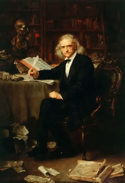 Framed Print : Portrait of Theodor Mommsen (1817-1903), 1881. Creator: Knaus, Ludwig (1829-1910) Framed Print : Portrait of Theodor Mommsen (1817-1903), 1881. Creator: Knaus, Ludwig (1829-1910)