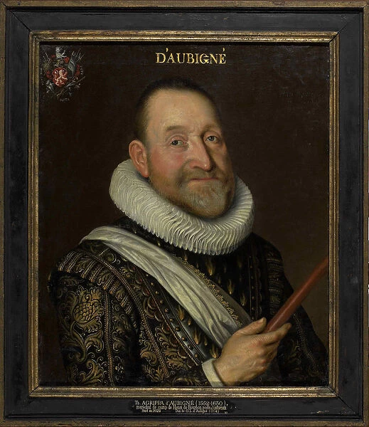 Portrait of Theodore Agrippa, chevalier d Aubigne (1552-1630), First third of 17th cen