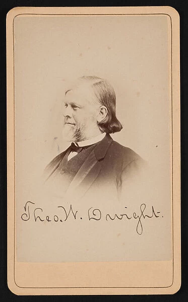 Portrait of Theodore William Dwight (1822-1892), Before 1892. Creator: Purdy & Frear