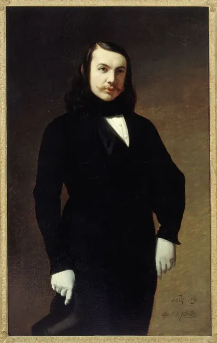Framed Print : Portrait of Théophile Gautier (1811-1872), poet, novelist and criticism, 1839. Creator: Auguste de Chatillon Framed Print : Portrait of Théophile Gautier (1811-1872), poet, novelist and criticism, 1839. Creator: Auguste de Chatillon