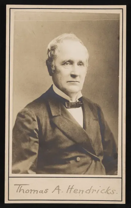 Framed Print : Portrait of Thomas Andrews Hendricks (1819-1885), Before 1885. Creator: Unknown Framed Print : Portrait of Thomas Andrews Hendricks (1819-1885), Before 1885. Creator: Unknown