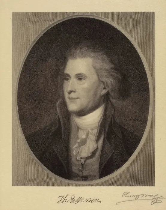 Framed Print : Portrait of Thomas Jefferson, 1901. Creator: Henry Wolf