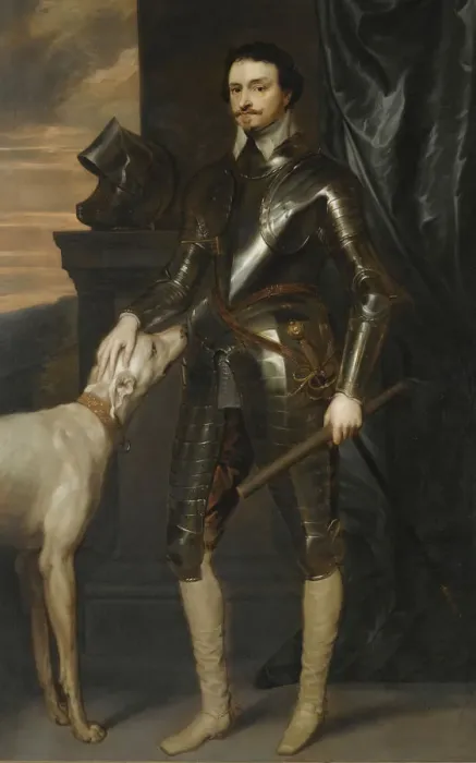 Framed Print : Portrait of Thomas Wentworth, 1st Earl of Strafford (1593-1641), c. 1640. Artist: Dyck, Sir Anthony van, (Studio of) Framed Print : Portrait of Thomas Wentworth, 1st Earl of Strafford (1593-1641), c. 1640. Artist: Dyck, Sir Anthony van, (Studio of)