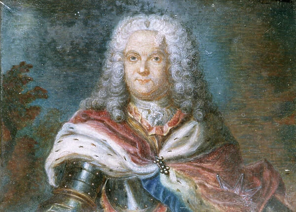 Portrait thought to be the Marshal of Saxe. Creator: Unknown