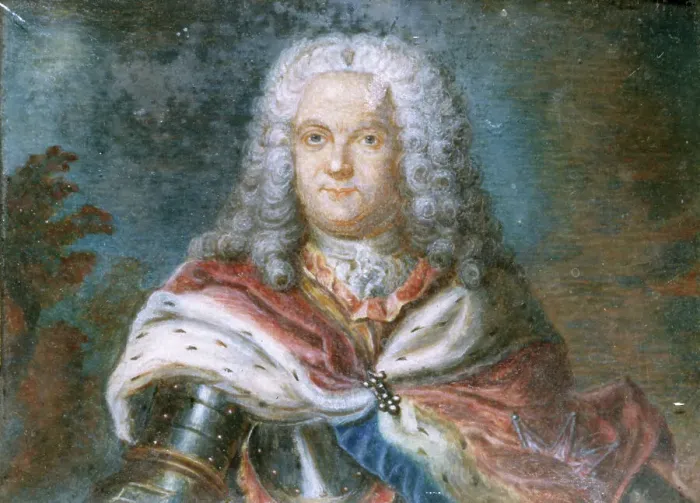 Framed Print : Portrait thought to be the Marshal of Saxe. Creator: Unknown Framed Print : Portrait thought to be the Marshal of Saxe. Creator: Unknown