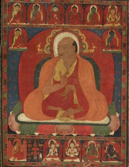 Framed Print : Portrait of a Tibetan Monk, 12th century. Creator: Unknown Framed Print : Portrait of a Tibetan Monk, 12th century. Creator: Unknown