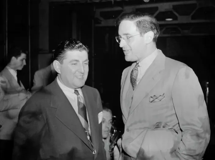Framed Print : Portrait of Tony Pastor and William P. Gottlieb, Hotel Edison(?), New York, N.Y. 1946. Creator: Delia Potofsky Gottlieb Framed Print : Portrait of Tony Pastor and William P. Gottlieb, Hotel Edison(?), New York, N.Y. 1946. Creator: Delia Potofsky Gottlieb