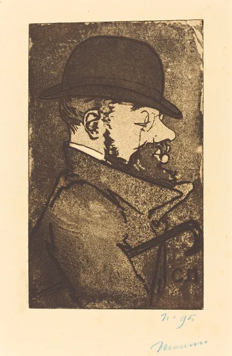 Framed Print : Portrait of Toulouse-Lautrec, 1893. Creator: Maurin, Charles (1856-1914) Framed Print : Portrait of Toulouse-Lautrec, 1893. Creator: Maurin, Charles (1856-1914)