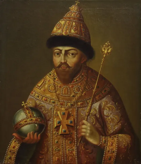 Framed Print : Portrait of the Tsar Michail I Fyodorovich of Russia (1596-1645), Second Half of the 18th cen. Creator: Anonymous Framed Print : Portrait of the Tsar Michail I Fyodorovich of Russia (1596-1645), Second Half of the 18th cen. Creator: Anonymous