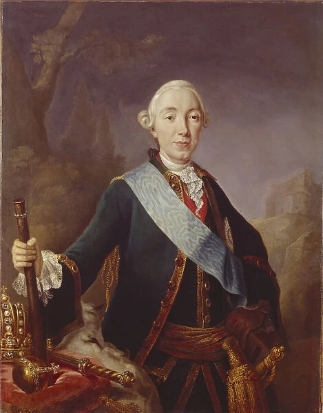 Portrait of the Tsar Peter III of Russia (1728-1762), 1761. Artist: Pfandzelt, Lucas Conrad (1716-1786)