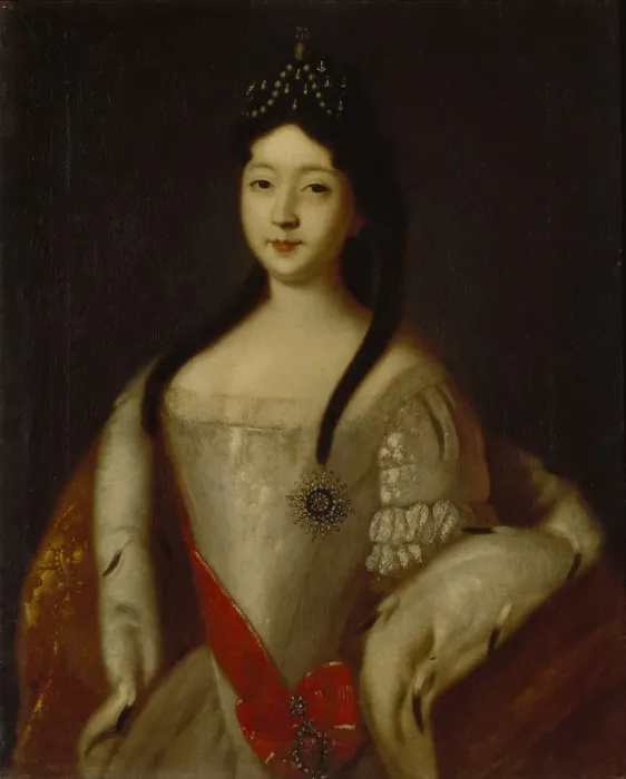 Framed Print : Portrait of the Tsesarevna Anna Petrovna of Russia (1708-1728), the daughter of Emperor Peter I of Russia, 1725. Artist: Caravaque, Louis (1684-1754) Framed Print : Portrait of the Tsesarevna Anna Petrovna of Russia (1708-1728), the daughter of Emperor Peter I of Russia, 1725. Artist: Caravaque, Louis (1684-1754)