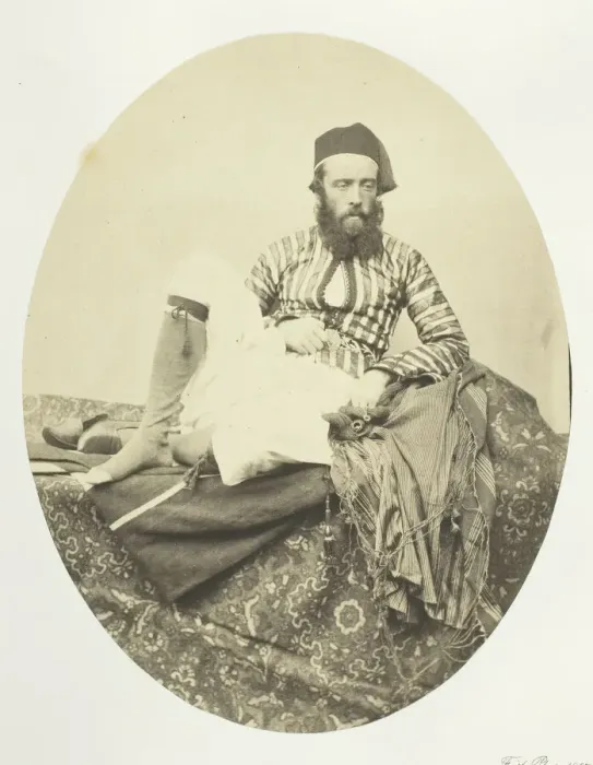 Framed Print : Portrait, Turkish Summer Costume, 1857. Creator: Francis Frith Framed Print : Portrait, Turkish Summer Costume, 1857. Creator: Francis Frith