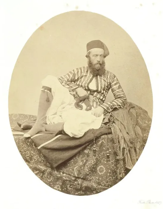 Framed Print : Portrait, Turkish Summer Costume, Printed c.1862. Creator: Francis Frith Framed Print : Portrait, Turkish Summer Costume, Printed c.1862. Creator: Francis Frith