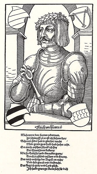 Portrait of Ulrich von Hutten (1488-1523). Artist: Schoen, Erhard (1491-1592)