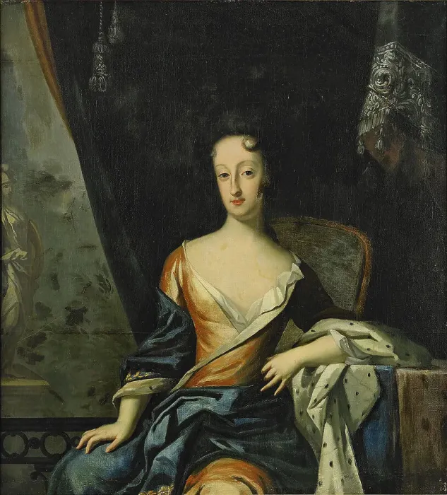 Framed Print : Portrait of Ulrika Eleonora (1688-1741), Queen of Sweden. Artist: Krafft, David, von (1655-1724) Framed Print : Portrait of Ulrika Eleonora (1688-1741), Queen of Sweden. Artist: Krafft, David, von (1655-1724)