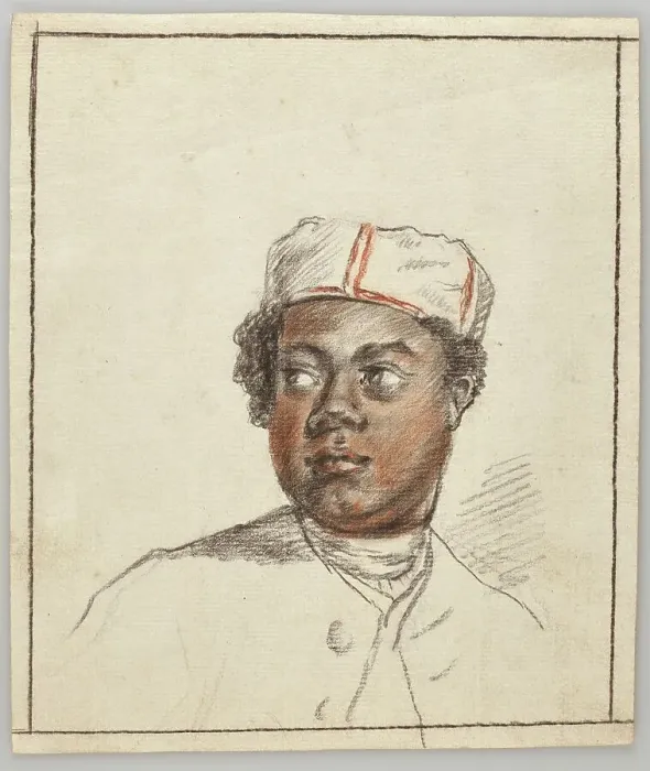 Framed Print : Portrait of an Unidentified Black Servant, about 1775. Creator: Unknown Framed Print : Portrait of an Unidentified Black Servant, about 1775. Creator: Unknown