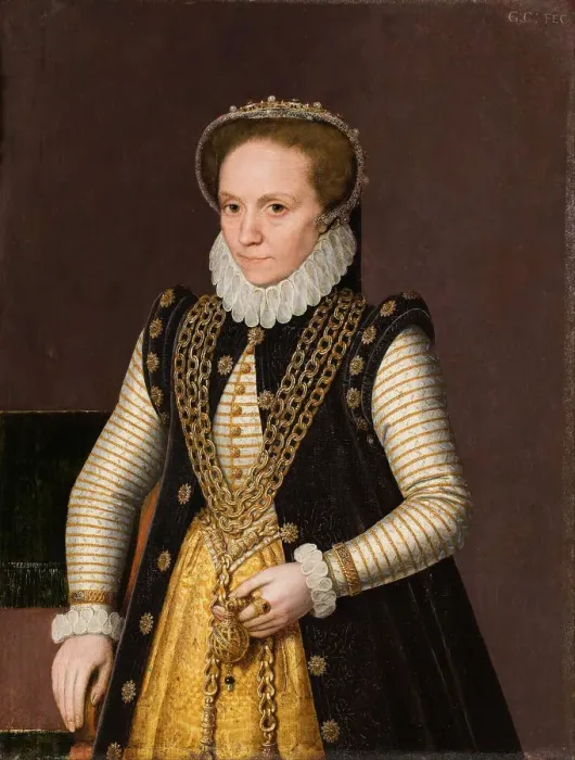 Framed Print : Portrait of an unknown French Noblewoman, 1560. Artist: French master Framed Print : Portrait of an unknown French Noblewoman, 1560. Artist: French master