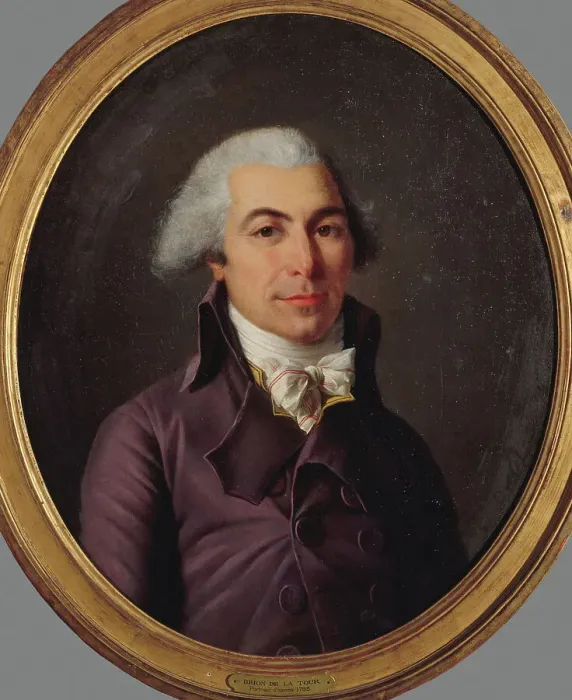 Framed Print : Portrait of an unknown person, from the revolutionary era, 1793. Creator: Louis Brion de la Tour