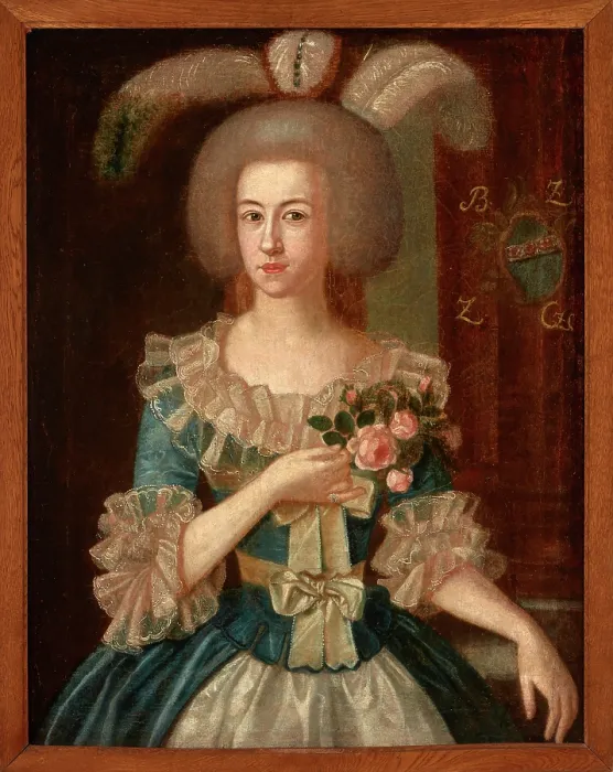 Framed Print : Portrait of an Unknown Woman, between 1790-1805. Creator: Jozef Faworski