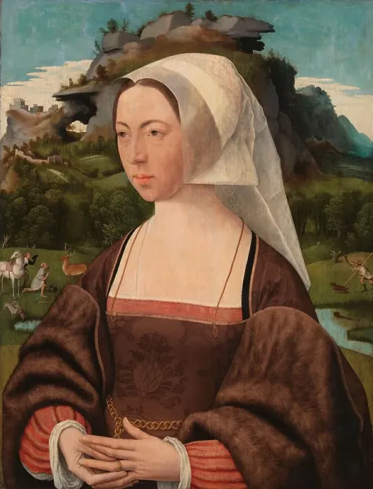 Framed Print : Portrait of an Unknown Woman, c.1525. Creator: Jan Mostaert Framed Print : Portrait of an Unknown Woman, c.1525. Creator: Jan Mostaert