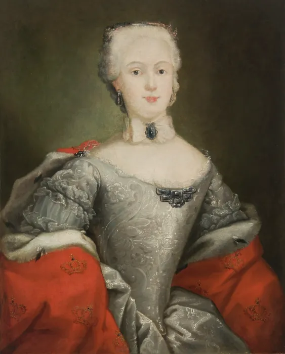 Framed Print : Portrait of an Unknown Woman (Queen Maria Josepha, Wife of Augustus III?), 2nd quarter of 18th cent. Creator: Unknown Framed Print : Portrait of an Unknown Woman (Queen Maria Josepha, Wife of Augustus III?), 2nd quarter of 18th cent. Creator: Unknown