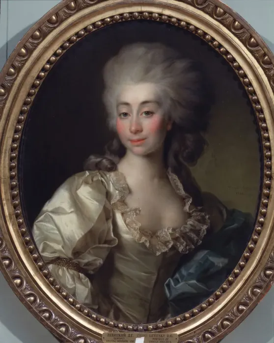 Framed Print : Portrait of Ursula Mniszeck, 1782. Artist: Levitsky, Dmitri Grigorievich (1735-1822) Framed Print : Portrait of Ursula Mniszeck, 1782. Artist: Levitsky, Dmitri Grigorievich (1735-1822)