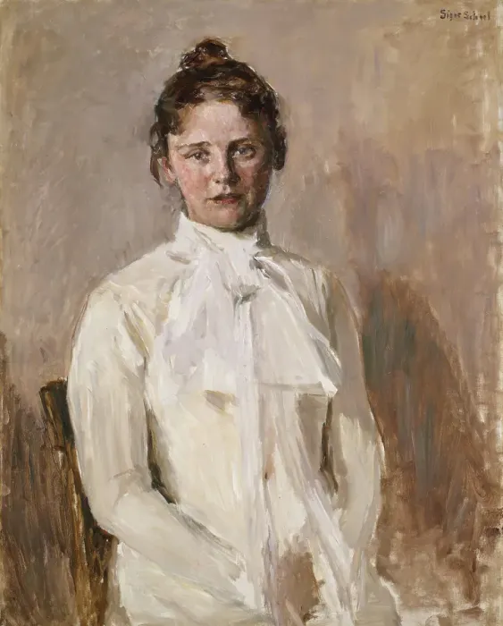 Framed Print : Portrait of Valborg Nicolaysen, the Artist's Sister, 1899. Creator: Signe Scheel Framed Print : Portrait of Valborg Nicolaysen, the Artist's Sister, 1899. Creator: Signe Scheel
