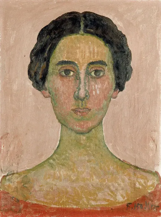 Framed Print : Portrait of Valentine Gode-Darel (Head of French woman). Artist: Hodler, Ferdinand (1853-1918) Framed Print : Portrait of Valentine Gode-Darel (Head of French woman). Artist: Hodler, Ferdinand (1853-1918)