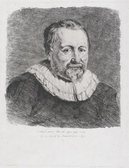 Framed Print : Portrait, after Van Dyck, 1770. Creator: Jean-Jacques de Boissieu Framed Print : Portrait, after Van Dyck, 1770. Creator: Jean-Jacques de Boissieu