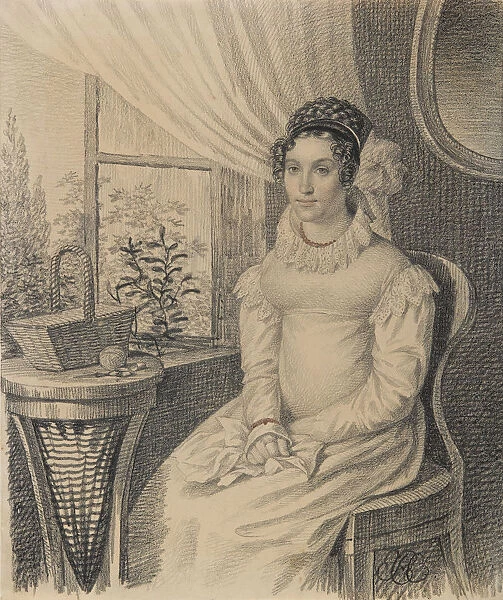 Portrait of Varvara Alexandrovna Korsakova, Early 1820s. Creator: Hampeln, Carl