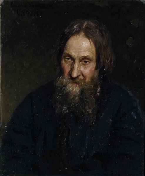 Portrait of Vasily Kirillovich Syutayev (1819-1892), 1882. Artist: Repin, Ilya Yefimovich (1844-1930)