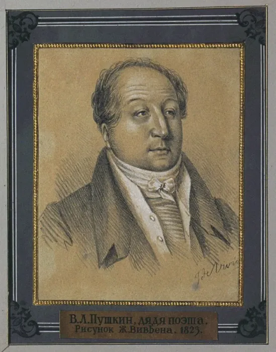 Framed Print : Portrait of Vasily Lvovich Pushkin (1766-1830), 1823 Framed Print : Portrait of Vasily Lvovich Pushkin (1766-1830), 1823