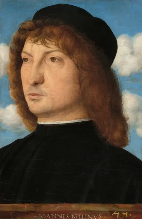 Framed Print : Portrait of a Venetian Gentleman, c. 1500. Creator: Giovanni Bellini Framed Print : Portrait of a Venetian Gentleman, c. 1500. Creator: Giovanni Bellini