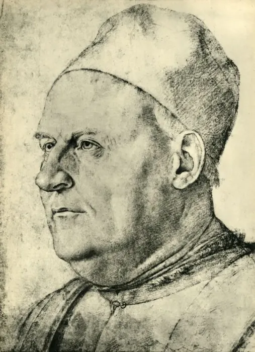 Framed Print : Portrait of a Venetian senator, 1487, (1943). Creator: Francesco Bonsignori Framed Print : Portrait of a Venetian senator, 1487, (1943). Creator: Francesco Bonsignori