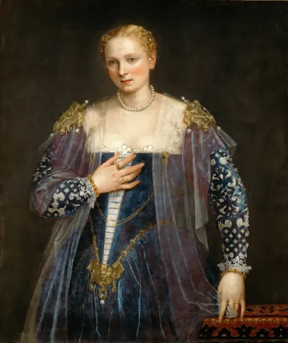 Framed Print : Portrait of a Venetian woman (La Bella Nani), c. 1560. Creator: Veronese Framed Print : Portrait of a Venetian woman (La Bella Nani), c. 1560. Creator: Veronese