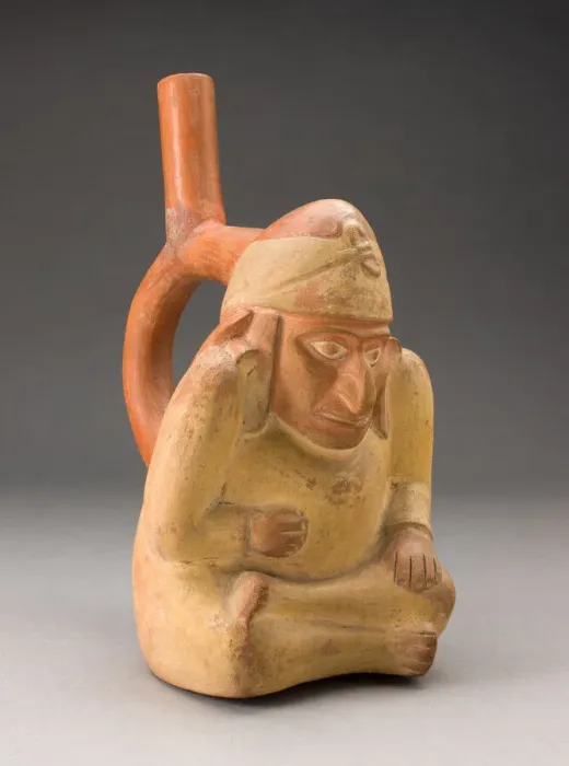 Framed Print : Portrait Vessel in Form of Seated Man, Possibly a Hunchback, 100 B. C. / A. D. 500 Framed Print : Portrait Vessel in Form of Seated Man, Possibly a Hunchback, 100 B. C. / A. D. 500