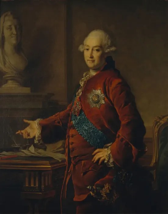 Framed Print : Portrait of Vice-Chancellor Prince Alexander Mikhaylovich Golitsyn (1723-1807), 1772. Artist: Levitsky, Dmitri Grigorievich (1735-1822) Framed Print : Portrait of Vice-Chancellor Prince Alexander Mikhaylovich Golitsyn (1723-1807), 1772. Artist: Levitsky, Dmitri Grigorievich (1735-1822)