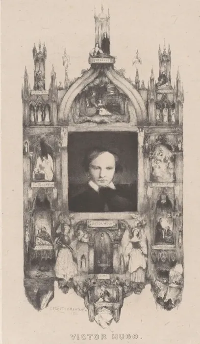 Framed Print : Portrait of Victor Hugo, 1833. Creator: Celestin Nanteuil Framed Print : Portrait of Victor Hugo, 1833. Creator: Celestin Nanteuil